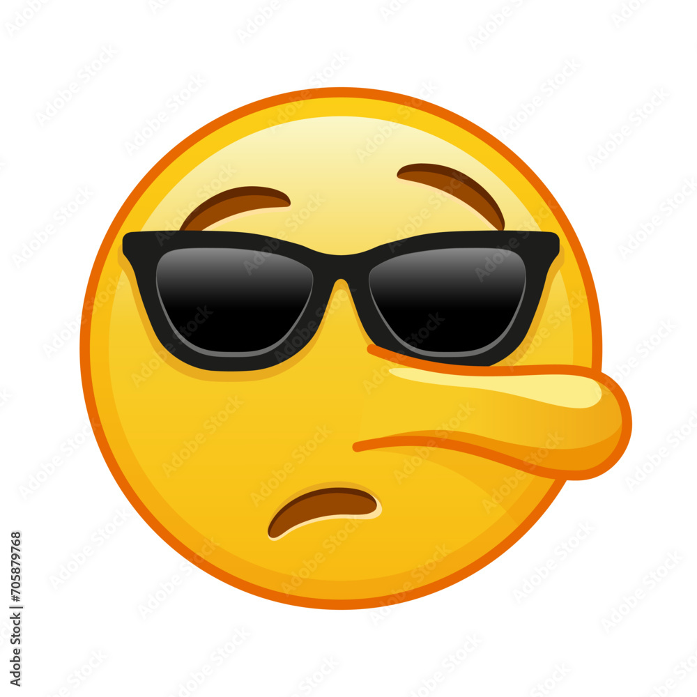 Lying face with sunglasses Large size of yellow emoji smile Lying face with sunglasses Large size of yellow emoji smile