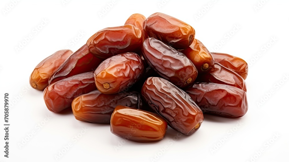 Dates fruit on white background. Ramadan banner islamic design. Suhoor or Iftar meal Dates fruit on white background. Ramadan banner islamic design. Suhoor or Iftar meal