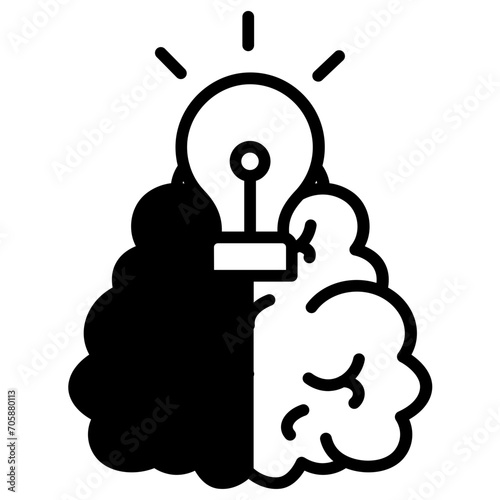 Innovative idea solid glyph icon