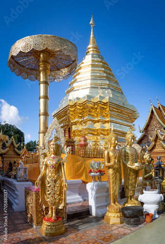 Wat Phra That Doi Suthep on the mountain top in Chiang Mai, Thailand.