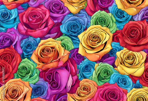 Colorful flowers  wallpaper with beautiful flowers for decoration