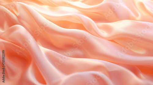 Peach Fuzz color silk background.