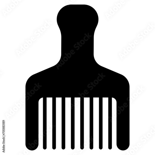 Hair brush solid glyph icon