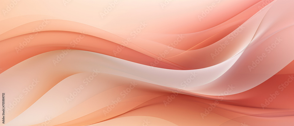Wavy lines pattern of peach color textile, soft fabric texture background. Illustration of waves of pastel orange pink material. Concept of abstract art, design, wallpaper, ligh Wavy lines pattern of peach color textile, soft fabric texture background. Illustration of waves of pastel orange pink material. Concept of abstract art, design, wallpaper, ligh