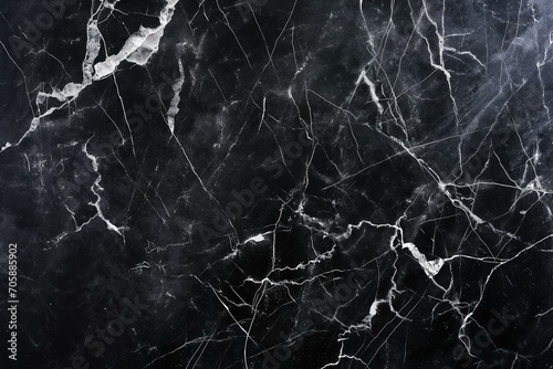 Elegant Texture of Black Marble with Intricate White Veining