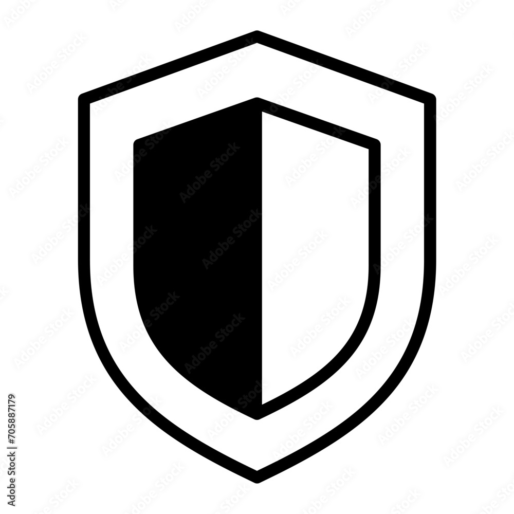 Circuit Shield solid glyph icon Circuit Shield solid glyph icon