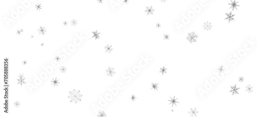 Snowflakes - golden openwork shiny snowflakes, star, 3D rendering.