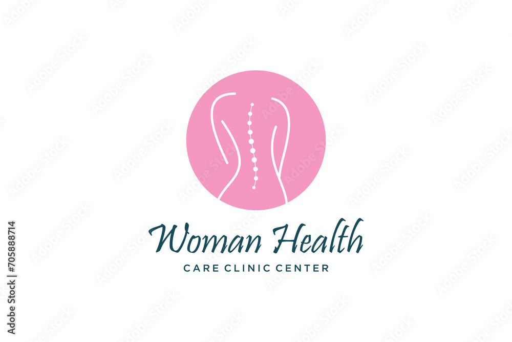 Woman health logo design vector icon for business with creative concept idea Woman health logo design vector icon for business with creative concept idea