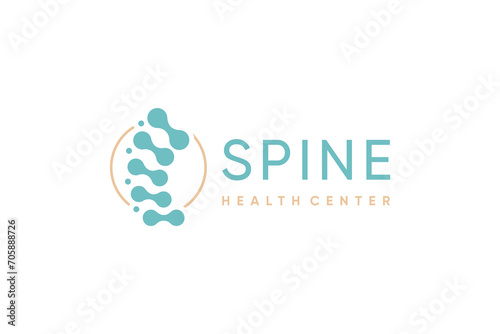 Chiropractic logo design vector icon for business with creative concept idea