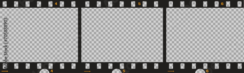 vector filmstrip or border with empty frames. suitable for motion grapich and photo frame