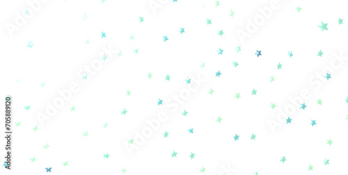 blue stars confetti on gray background. Christmas or winter festive background