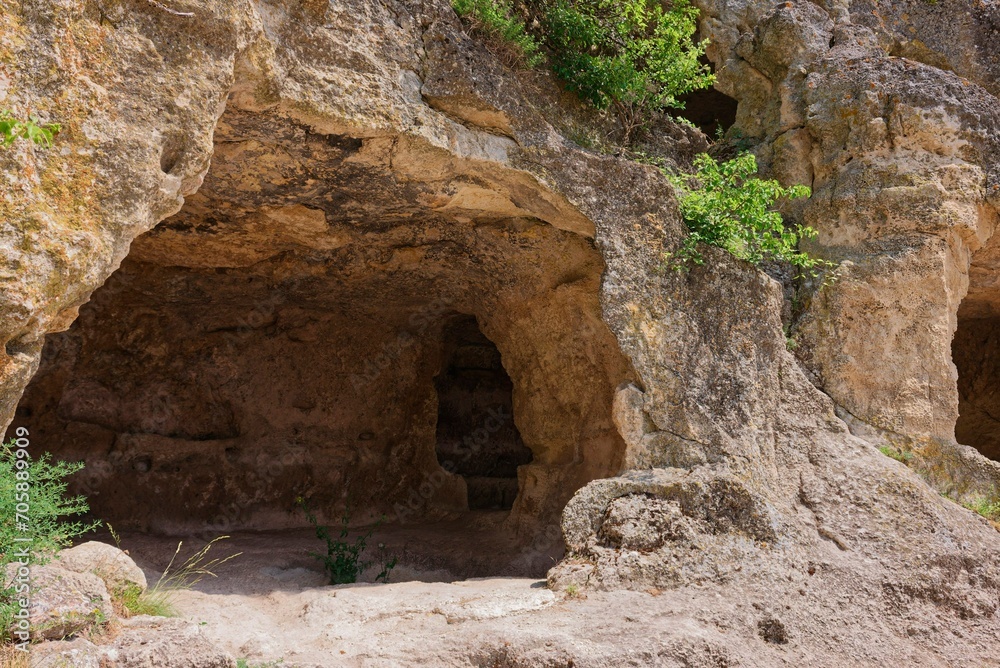 Crimean peninsula - cave city Chufute. Weekend fun - a walk through the medieval city of Crimea