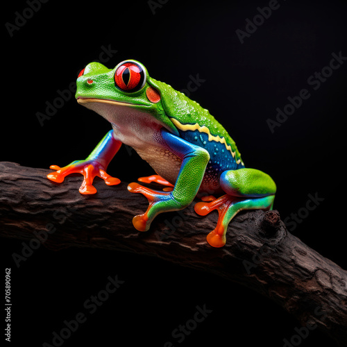 multicolored frog