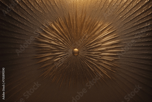 Gold background, gold texture in the form of a star or flower