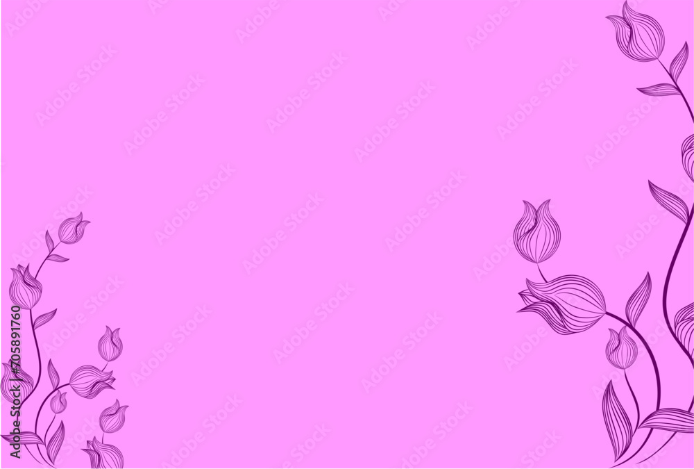 pink floral background vector design