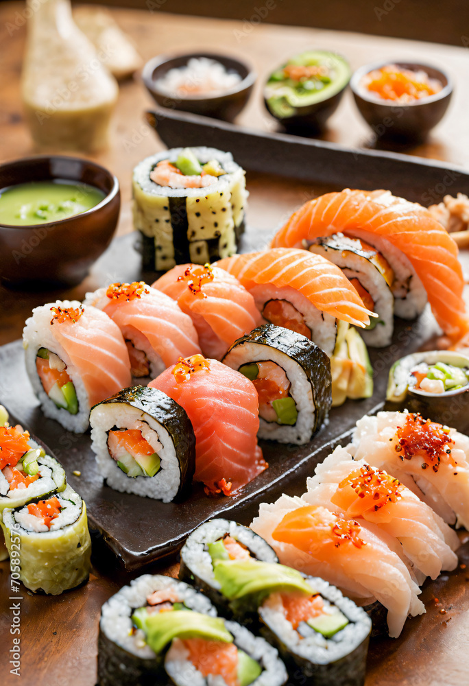 sushi on a plate sushi on a plate