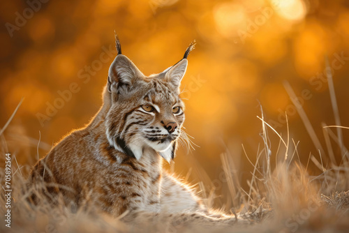 The elegance of a Bobcat in the warm glow of the sunset © Veniamin Kraskov