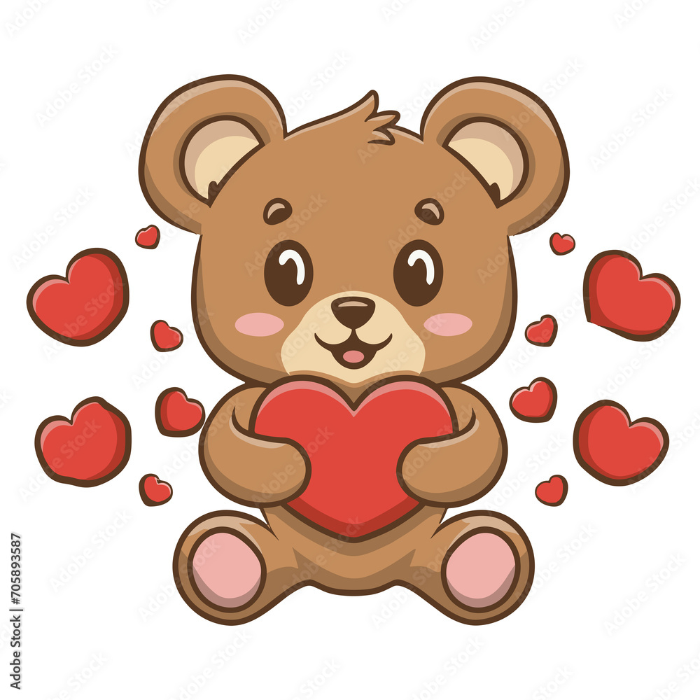 brown teddy bear with red hearts graphics for valentine's day brown teddy bear with red hearts graphics for valentine's day