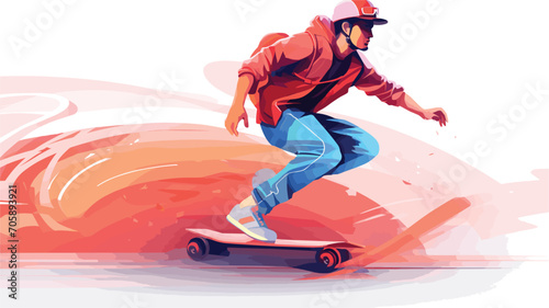 Boy on snowboard
