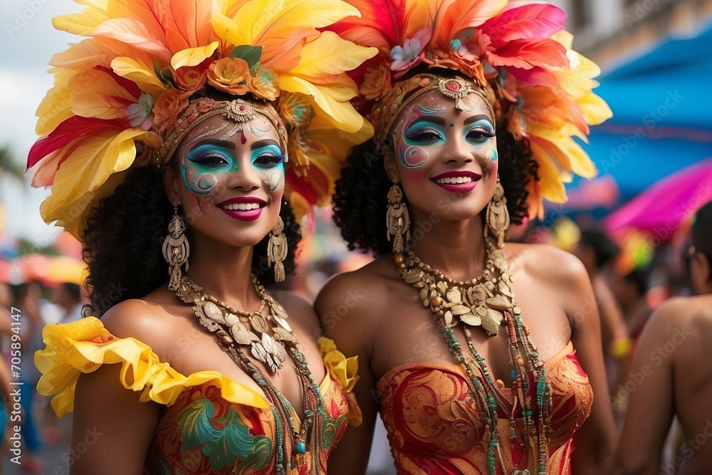 Samba Bliss: Colorful Revelry at the Brazilian Carnival