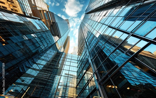 Business buildings in finan...