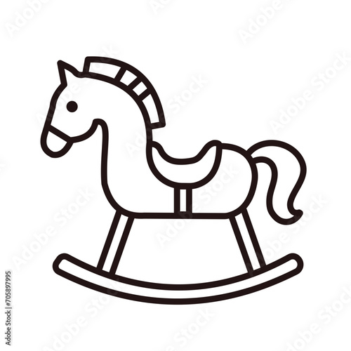 rocking horse - vector icon