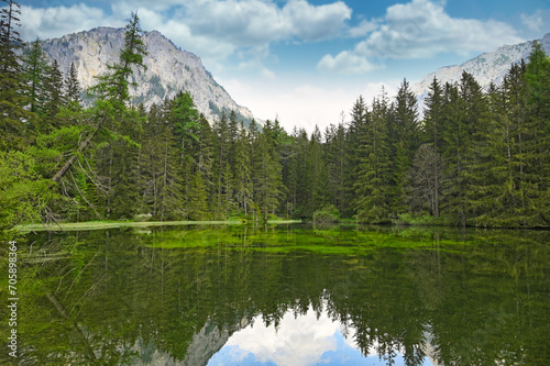 The Green Lake and mountains in Styria, Austria, landscape © goce risteski