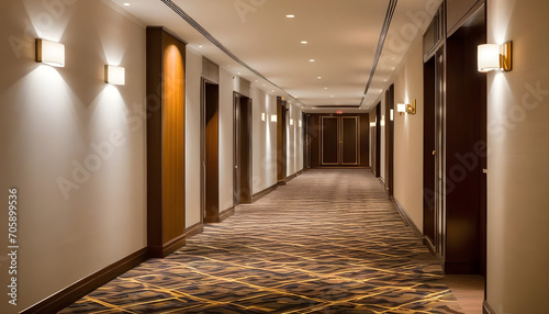 Modern hotel corridor