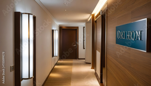 Modern hotel corridor