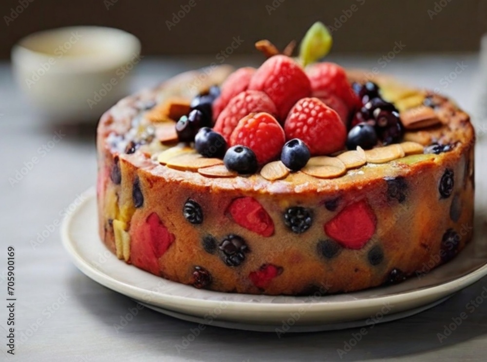 cake with berries cake with berries