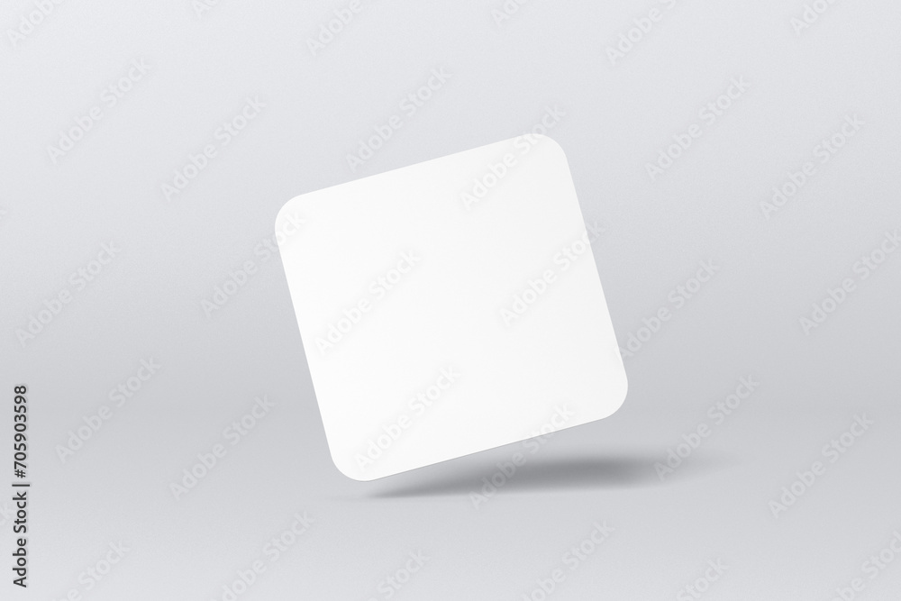 Rounded Square Business Card Mockup 3d Rendering Rounded Square Business Card Mockup 3d Rendering