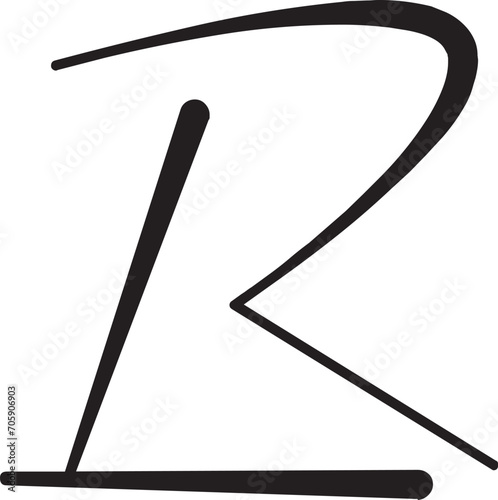 letter LR or RL minimalist modern logo 