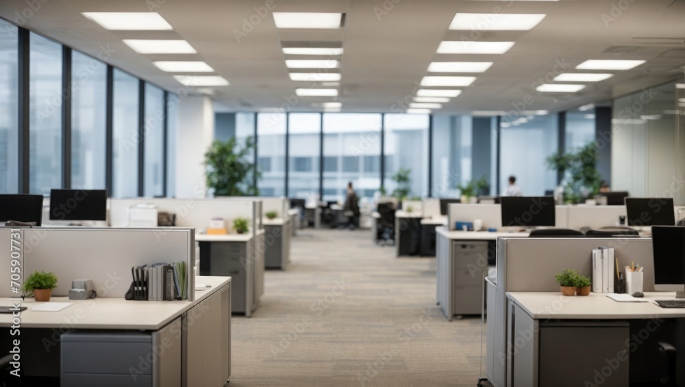 Empty Office with Modern Architecture and Stylish Furniture Empty Office with Modern Architecture and Stylish Furniture