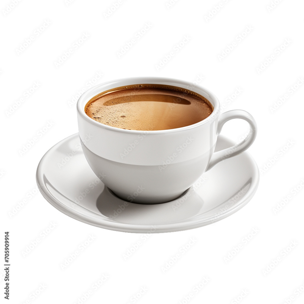 Cup of coffee with foam isolated on transparent background. Cup of coffee with foam isolated on transparent background.