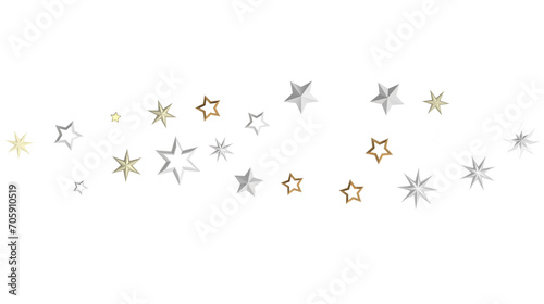 Starlit Christmas Plummet  Spectacular 3D Illustration Showcasing Descending Holiday Star Clusters