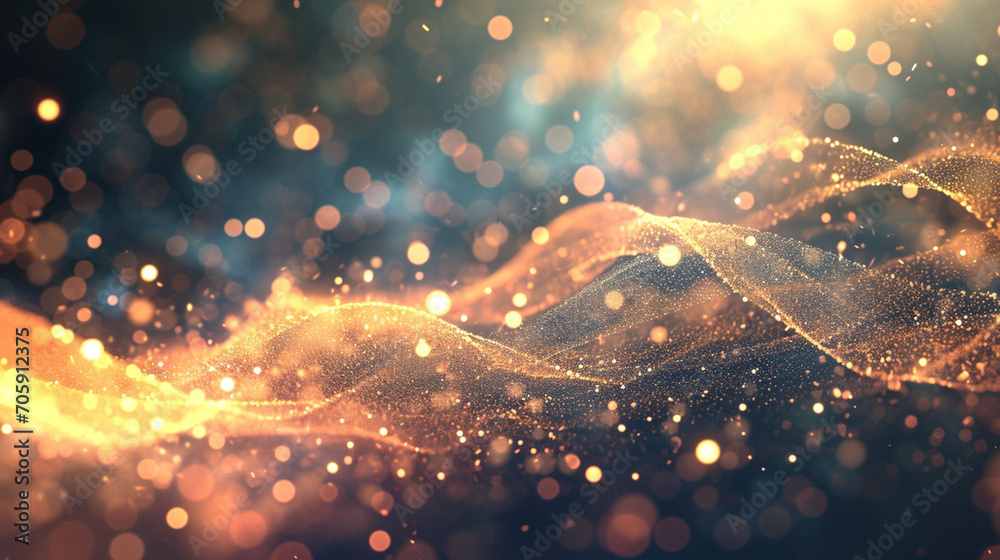 Abstract Motion Background Animation Shining Particles Dust Wave Flow ...