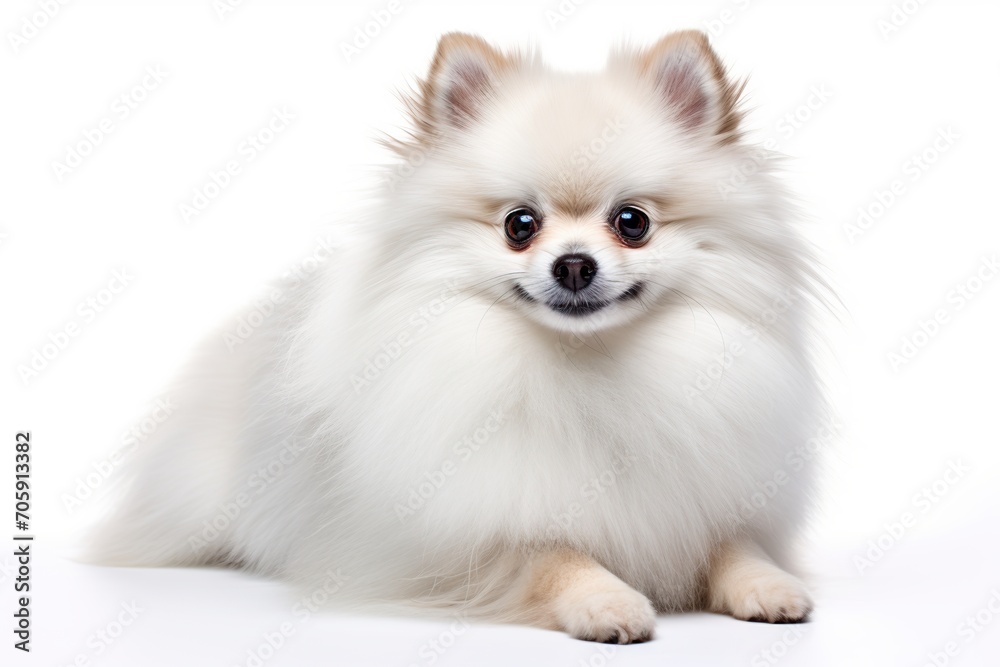 Pomeranian spitz isolated on white background Pomeranian spitz isolated on white background