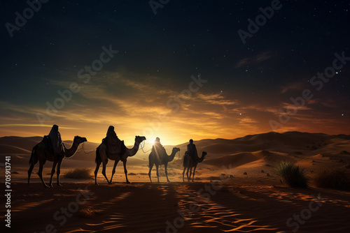 camel in the desert