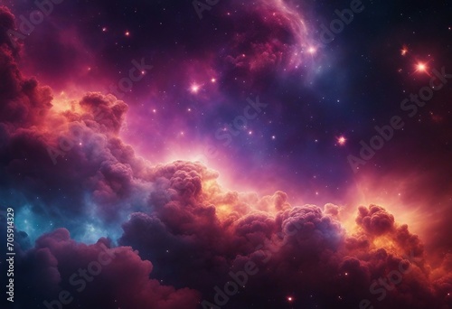 Colorful space galaxy cloud nebula Stary night cosmos Universe science astronomy Supernova background © ArtisticLens