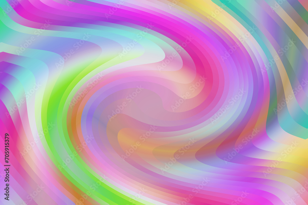 Pastelowa kolorowa fala spiralnie skręconych pasów w gradientowych barwach - abstrakcyjne tło, tekstura - obrazy, fototapety, plakaty 