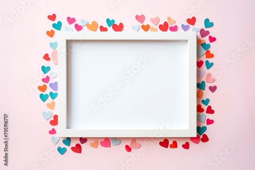 Craft a tribute to unity and love with an abstract-themed decorative frame, leaving copy space for your celebratory words