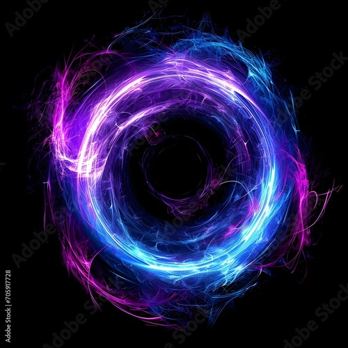 Alchemistische Energie: Kreis mit blau-lila Lichtspiel
