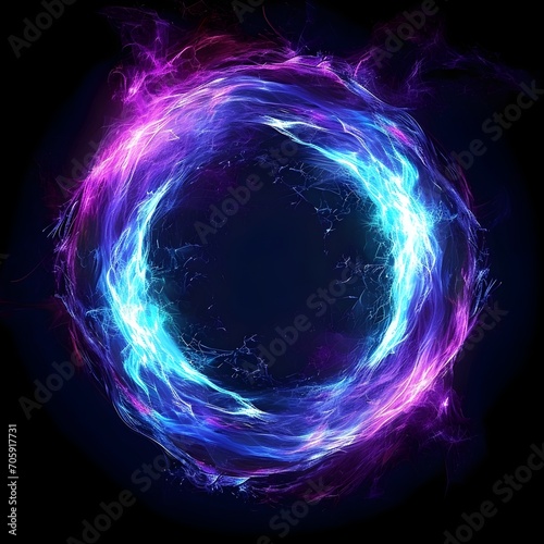 Alchemistische Energie: Kreis mit blau-lila Lichtspiel