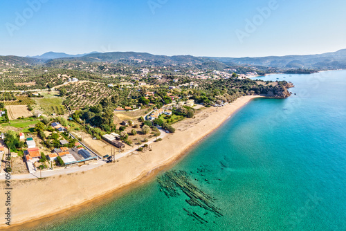 Finikounta beach and fishing village in Messinia, Greece photo