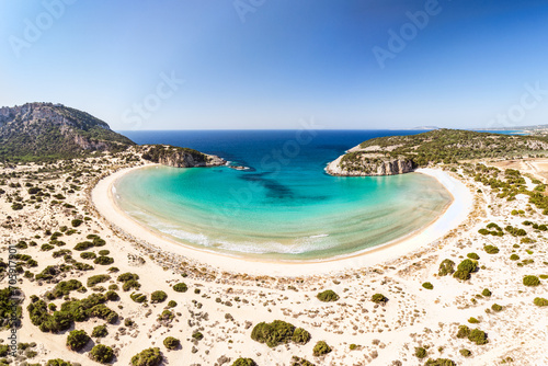 Voidokilia beach near Pylos town in Messinia, Greece photo