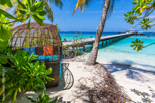 Fototapeta Naklejka Na Ścianę i Meble -  resort hotel in the Maldives