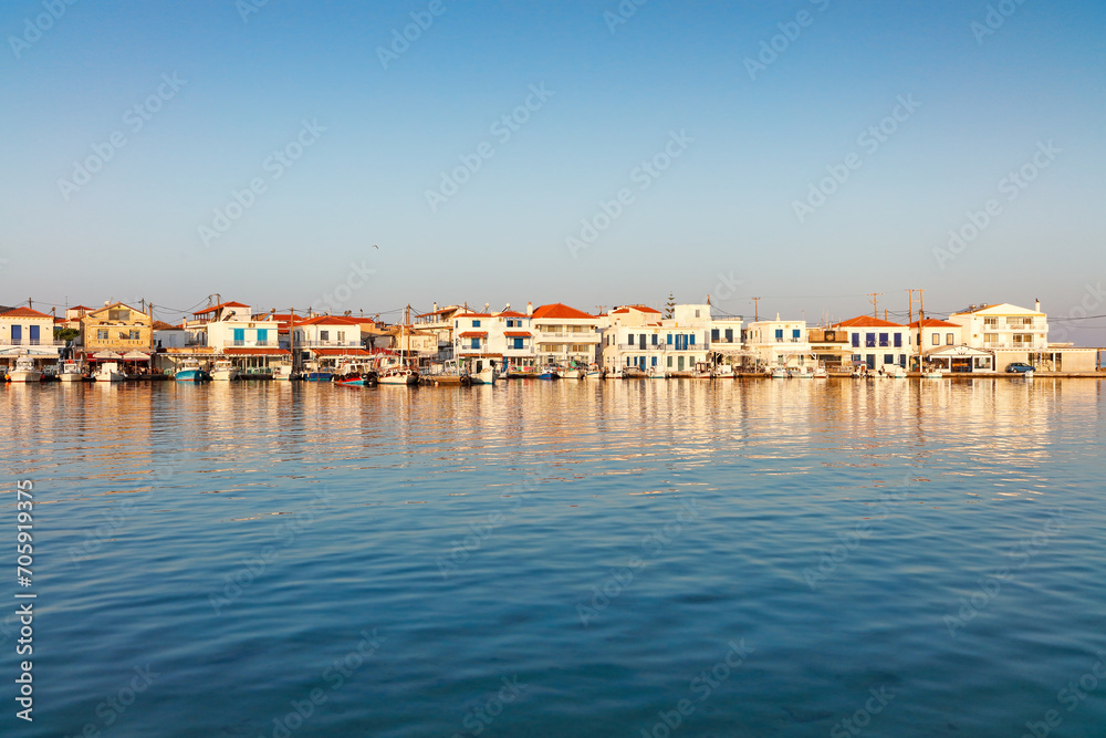 The port of Elafonisos in Lakonia, Greece