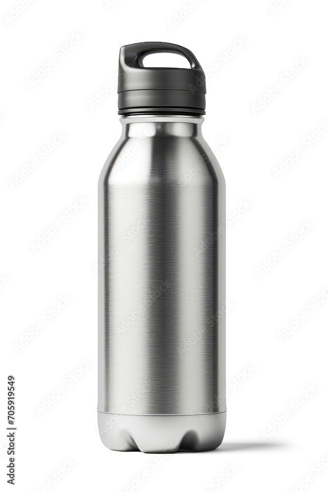 Stainless thermos water bottle isolated on white background Stainless thermos water bottle isolated on white background