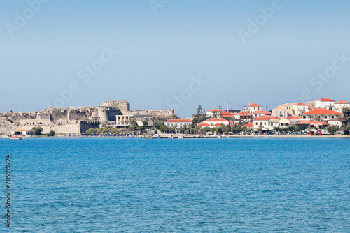 Fototapeta Naklejka Na Ścianę i Meble -  Methoni town with the castle and the Bourtzi in Messinia, Greece