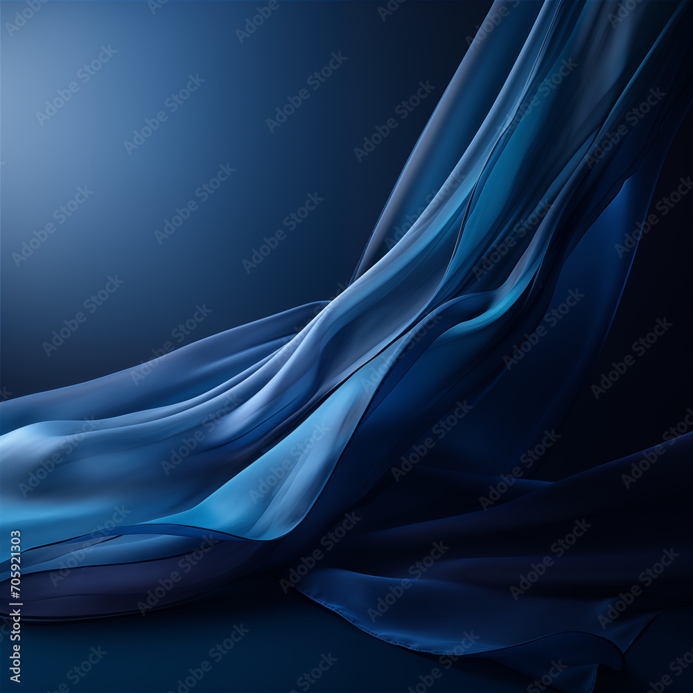 Obraz premium Abstract blue silk background 